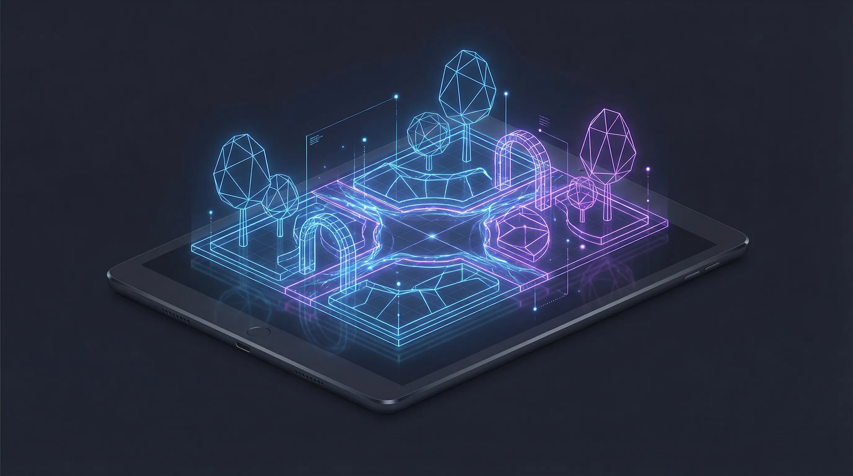 Moderne Website für einen Gartenbaubetrieb auf einem Tablet