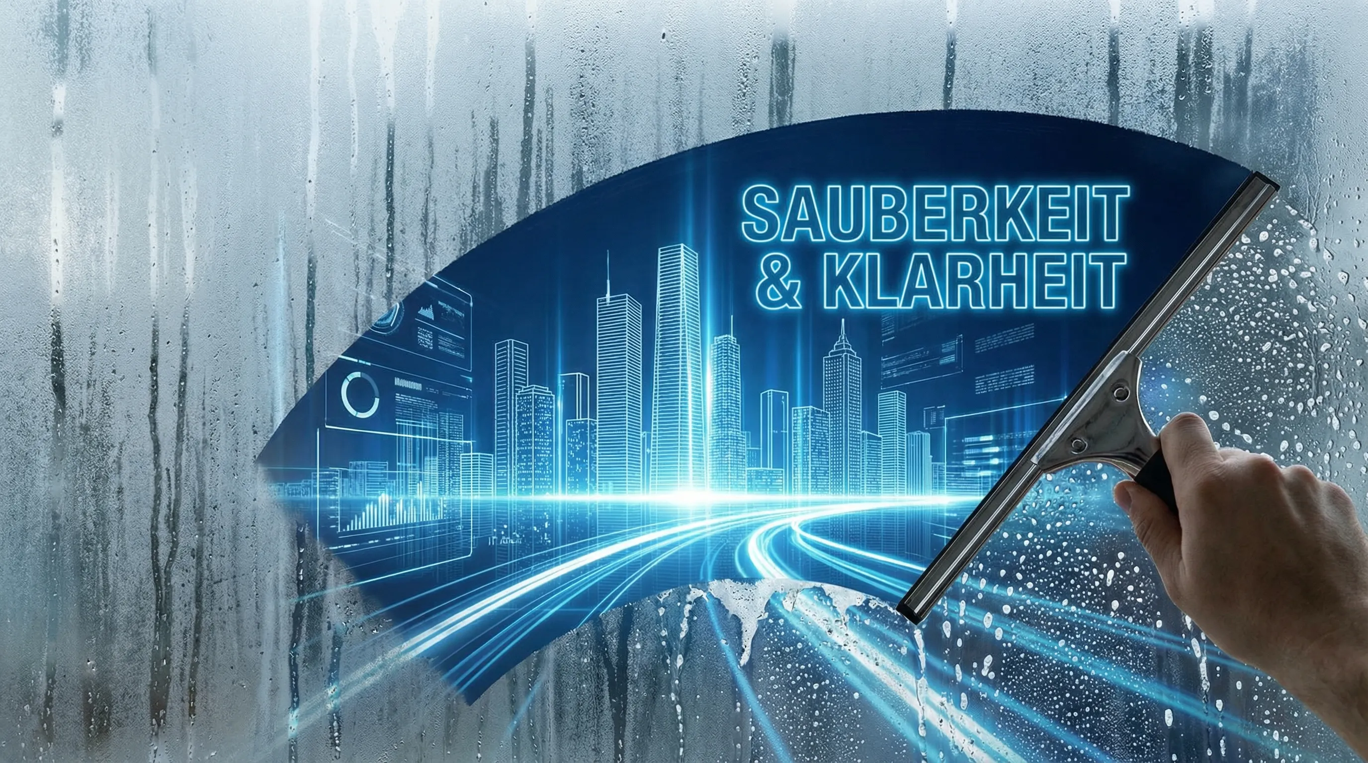Übersichtliche Website für eine Gebäudereinigung auf einem Laptop