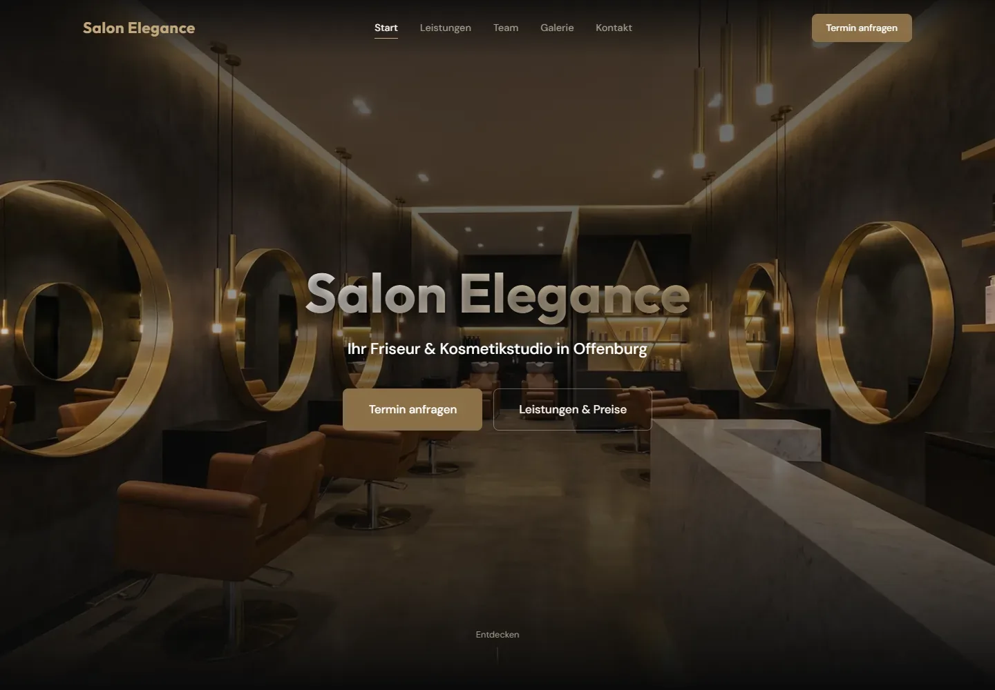 Website-Beispiel für Friseur & Kosmetik