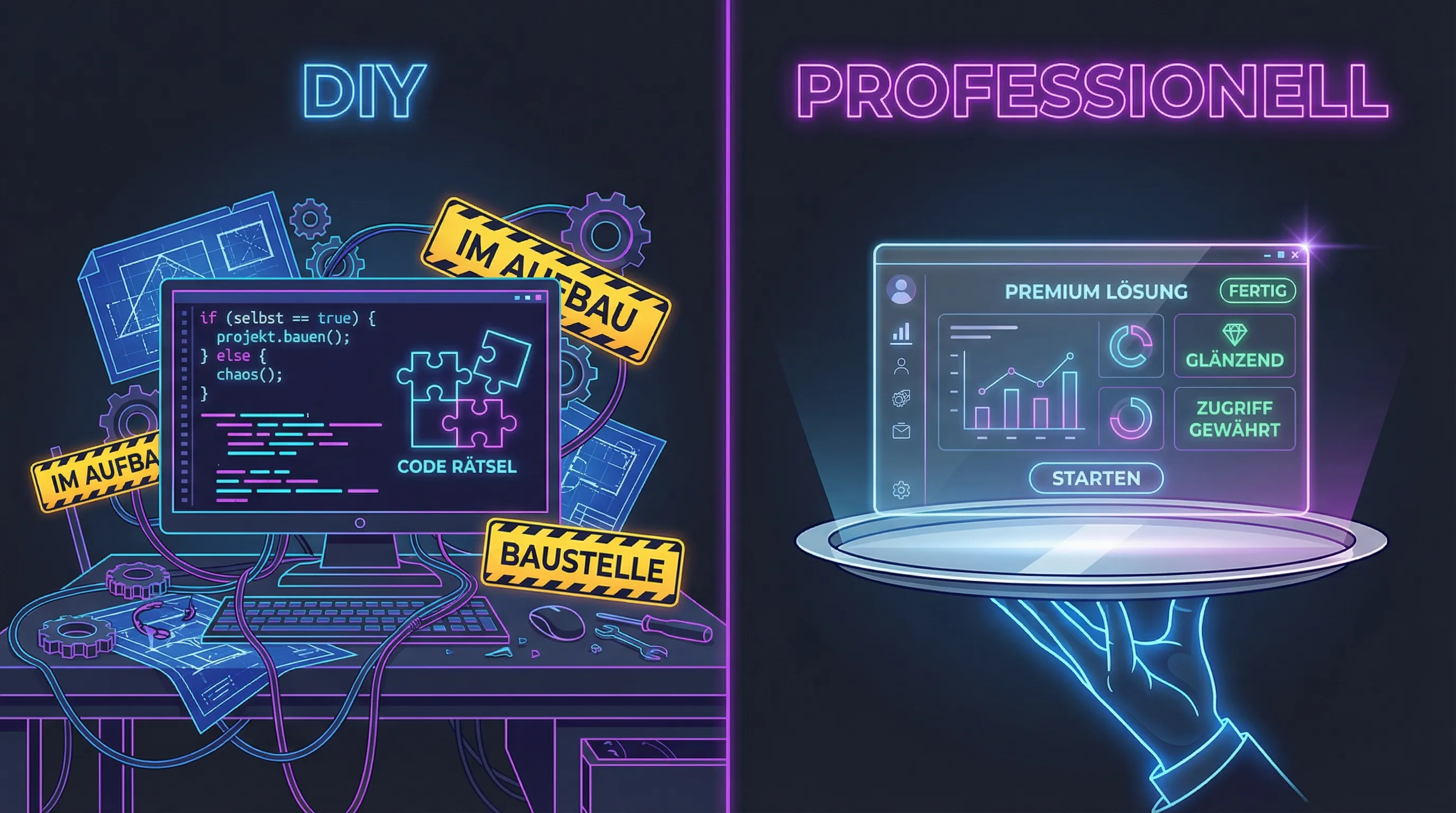 Vergleich: DIY Website Baukasten vs. Professionelles Webdesign